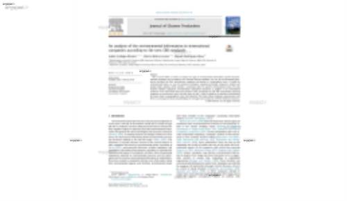 An analysis of the environmental information in international companies according to the new GRI standards